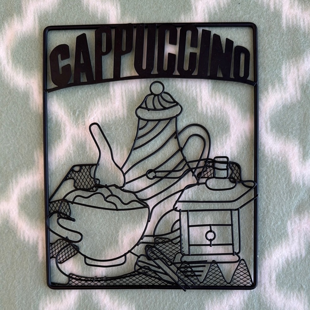 Black Metal Cappuccino Wall Art